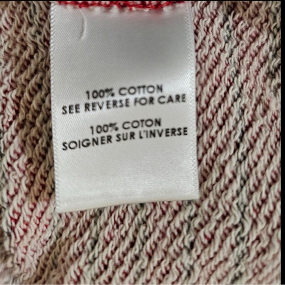 Textile Elizabeth and James striped Red Cropped long sleeve Sweater 100% Cotton - Picture 6 of 6